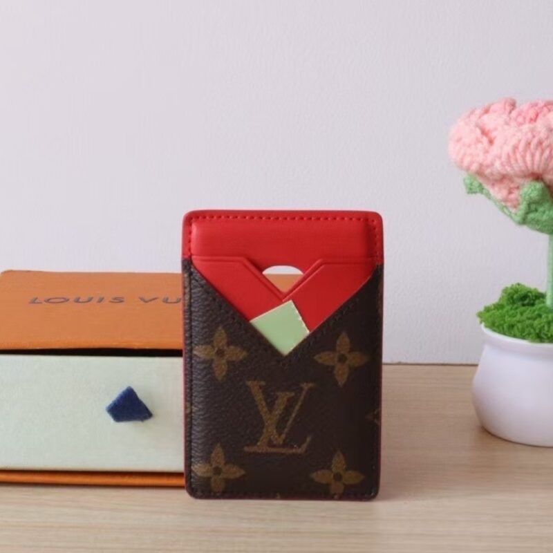 Alternative view of LOUIS VUITTON PORTE CARTES MAGNET MONOGRAM RED 9CM M12856