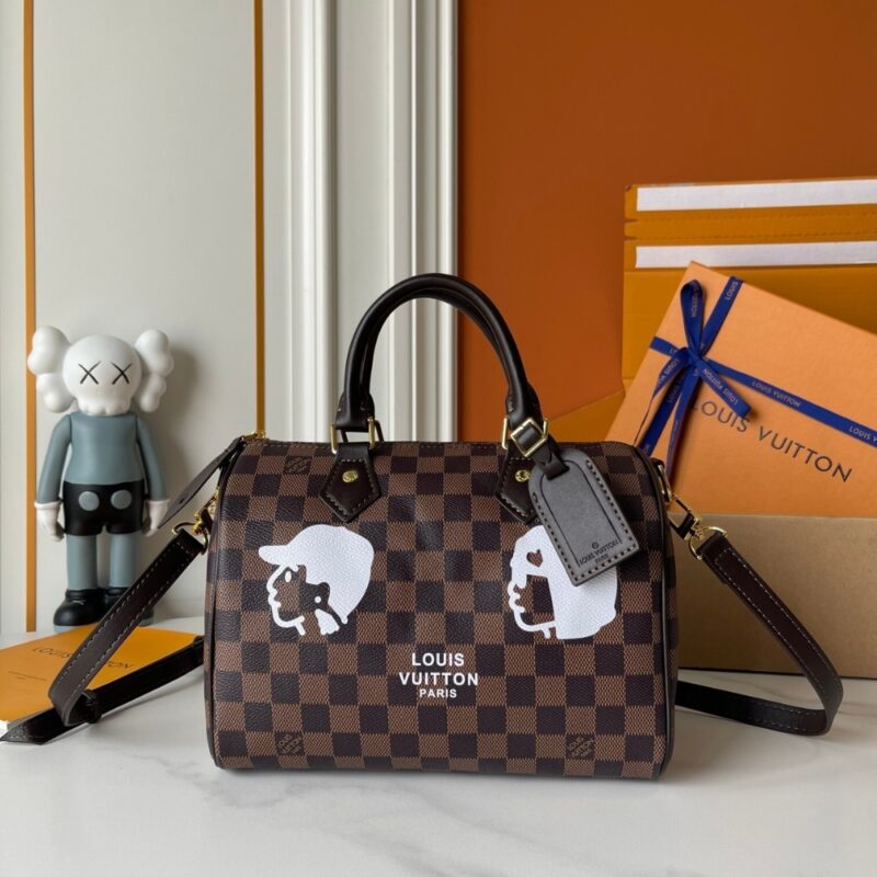 Alternative view of LOUIS VUITTON SPEEDY 25 BANDOULIÈRE DAMIER EBENE CANVAS BROWN 25CM N40772