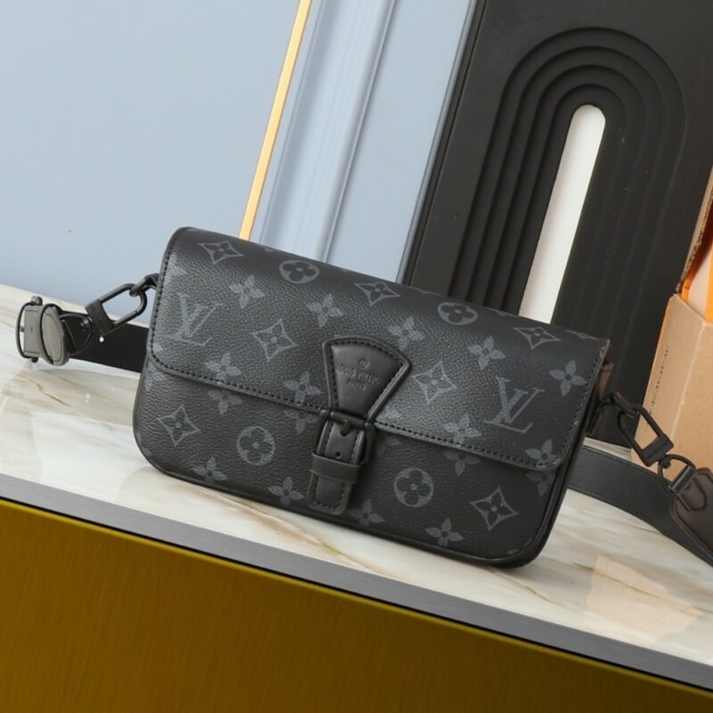 Alternative view of LOUIS VUITTON MONTSOURIS WEARABLE WALLET MONOGRAM ECLIPSE CANVAS BLACK 22CM M83567