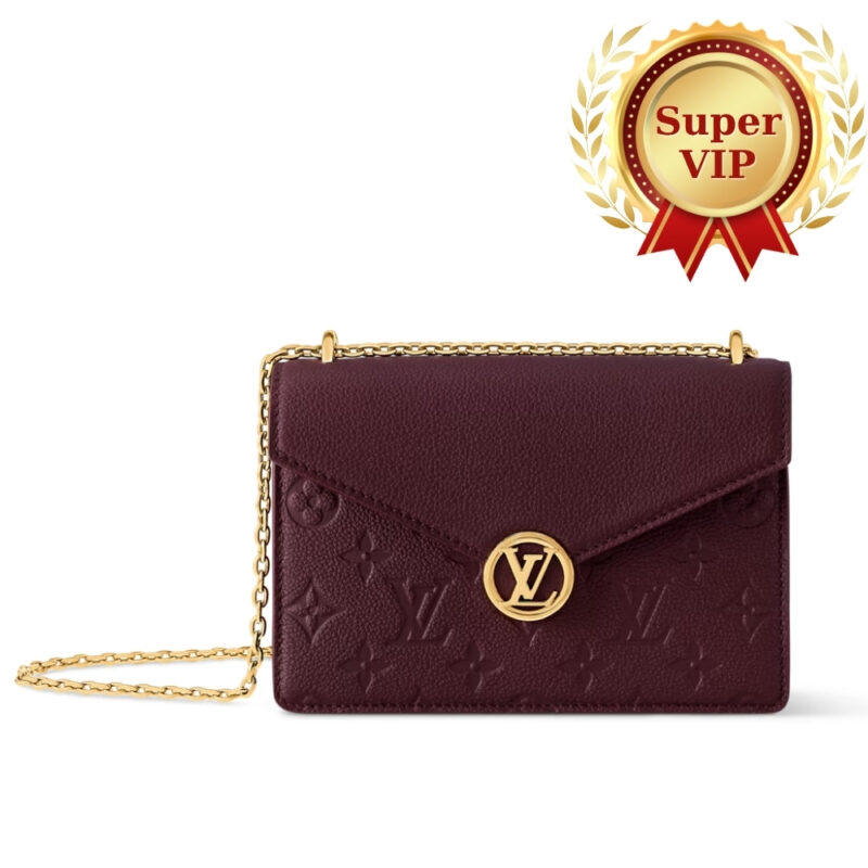 [SUPER VIP 1:1] LOUIS VUITTON WALLET ON CHAIN ROSY GRENAT RED 19CM M25814