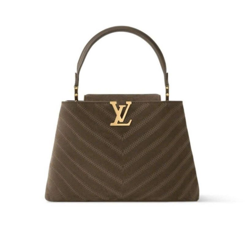 LOUIS VUITTON CAPUCINES BB BAG DARK BROWN 27CM