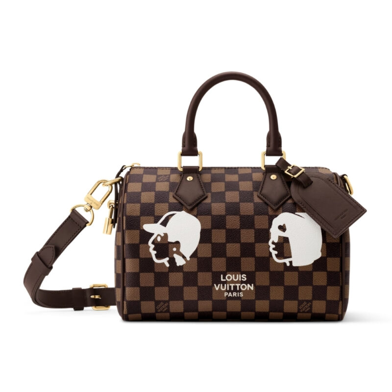 LOUIS VUITTON SPEEDY 25 BANDOULIÈRE DAMIER EBENE CANVAS BROWN 25CM N40772