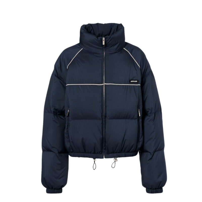 MIUMIU TECHNICAL PONGE DOWN JACKET NAVY ML1309 158A F0008 S OOO