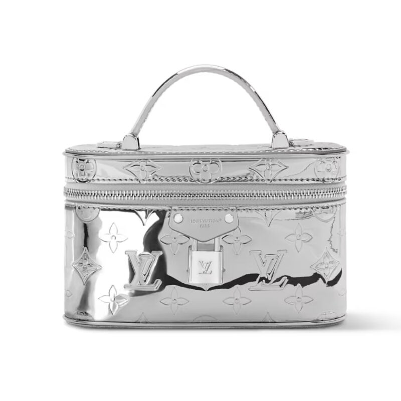 LOUIS VUITTON VANITY CHAIN POUCH SILVER 19CM M26097