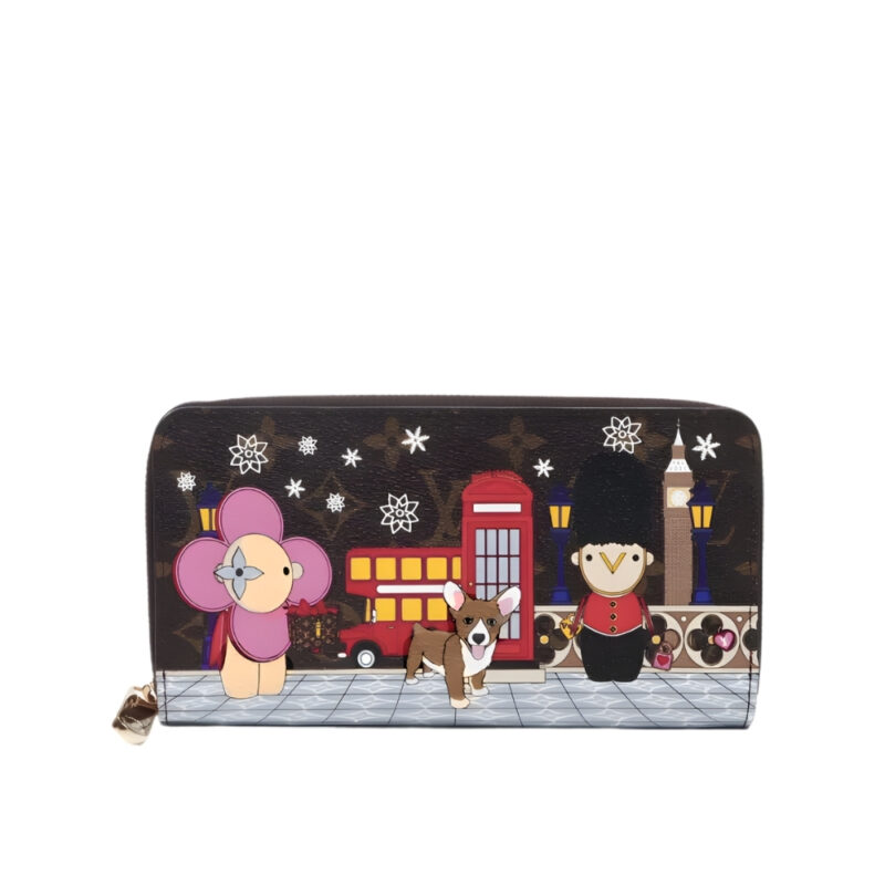 LOUIS VUITTON MONOGRAM CHRISTMAS ANIMATION ZIPPY WALLET 19CM M68487