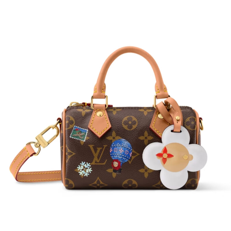 LOUIS VUITTON NANO SPEEDY MONOGRAM SNOWY PEARL 16CM M15330