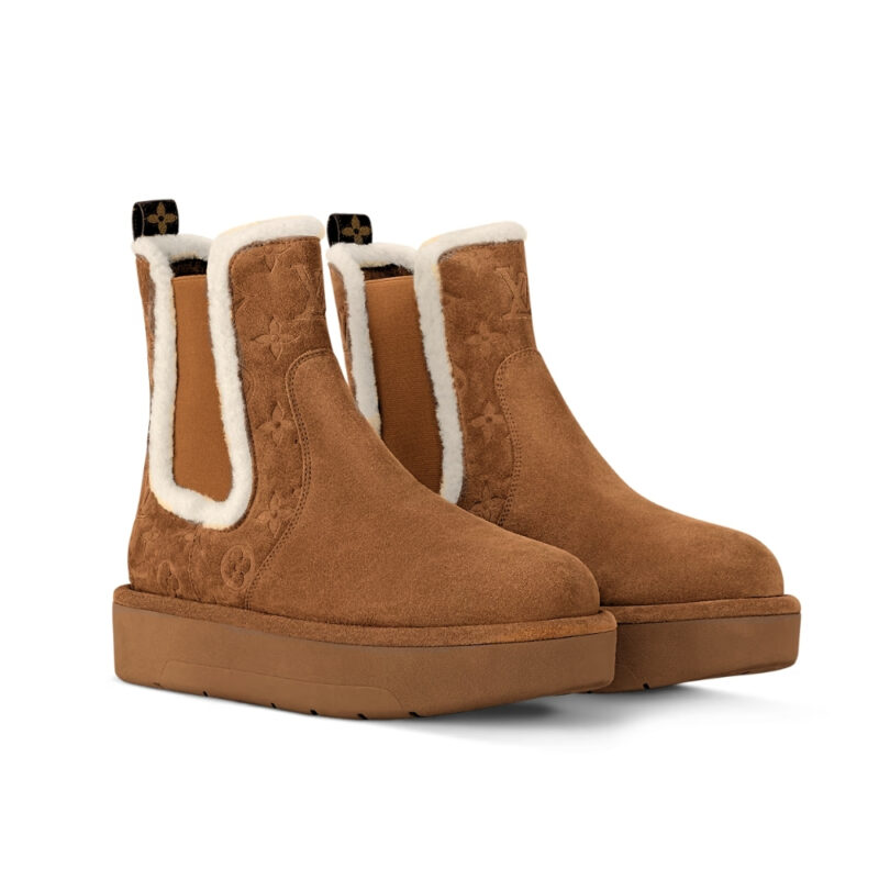 LOUIS VUITTON ASPEN CHELSEA ANKLE BOOTS BROWN 1ADC7R