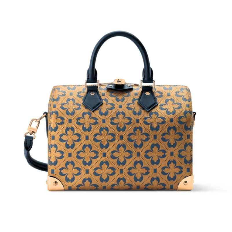 LOUIS VUITTON SPEEDY TRUNK 25 BLUE AND GOLD 27CM M27411