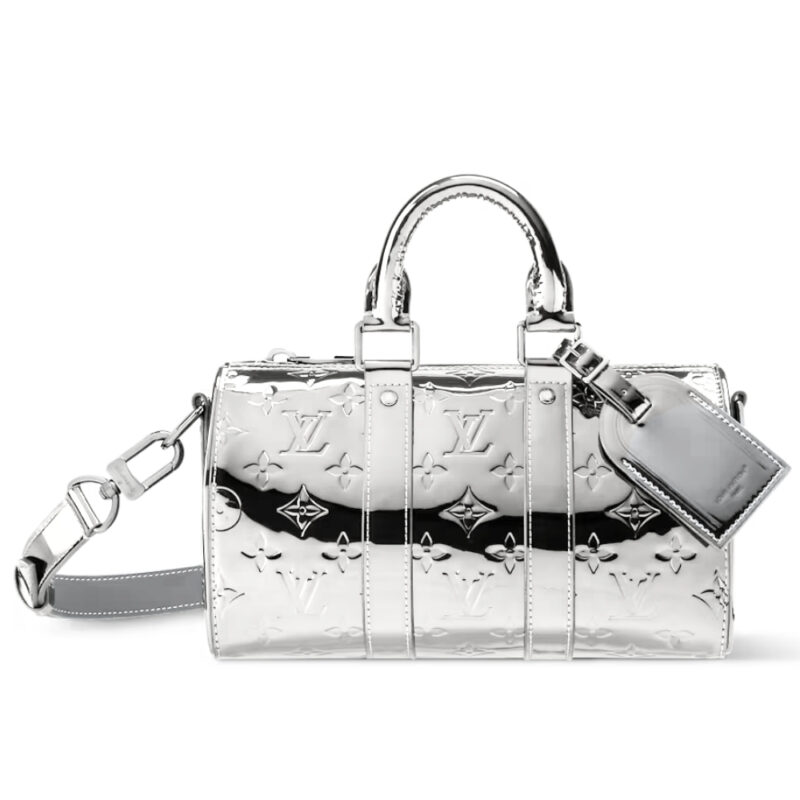 LOUIS VUITTON KEEPALL BANDOULIÈRE 25 SILVER 25CM