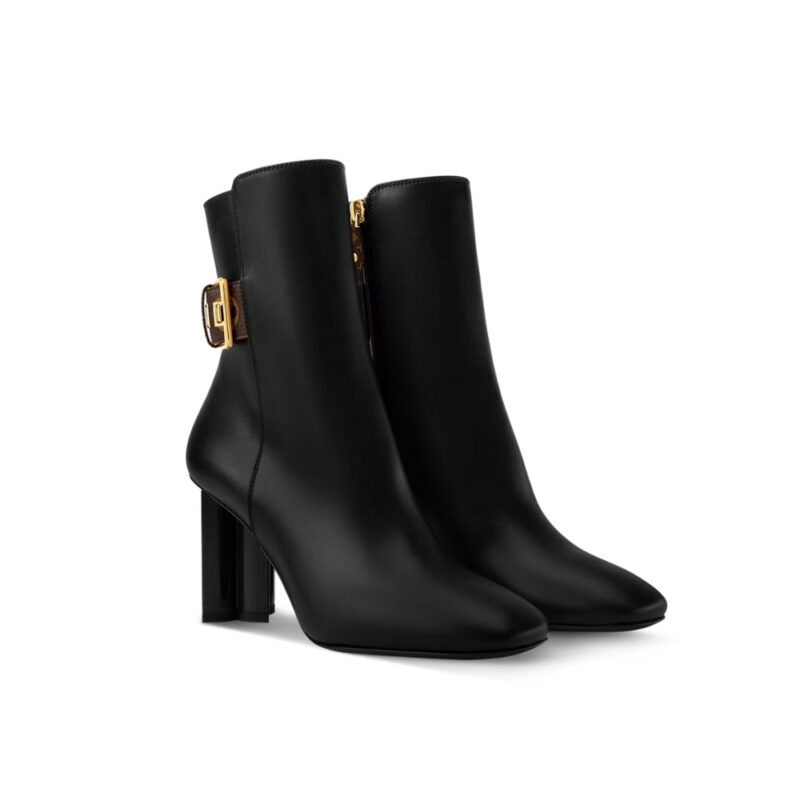 LOUIS VUITTON SILHOUETTE ANKLE BOOT BLACK 1AIEFP