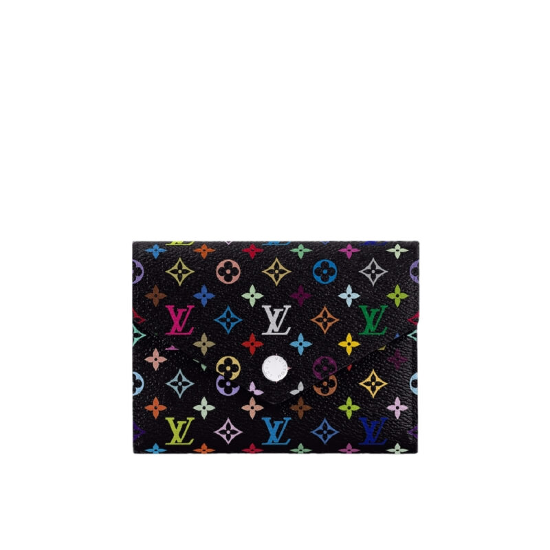 LOUIS VUITTON X TAKASHI MURAKAMI VICTORINE WALLET BLACK 12CM M14163