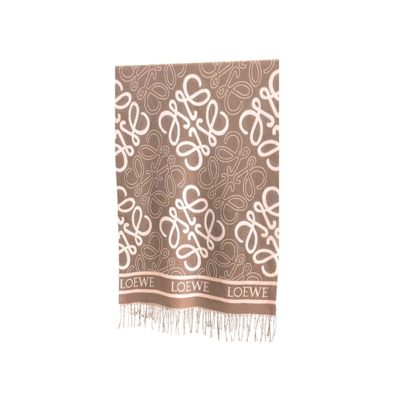 LOEWE ANAGRAM SCARF BEIGE 180CM