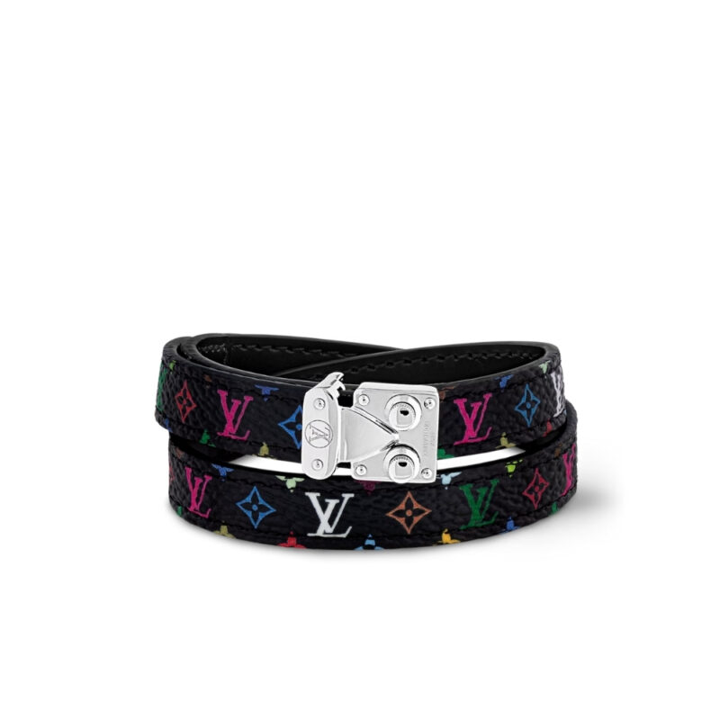 LOUIS VUITTON X MURAKAMI LV SIGNATURE BRACELET BLACK M8967E