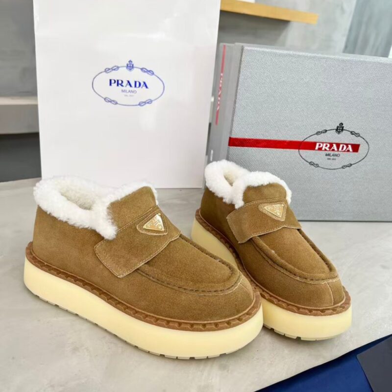 Alternative view of PRADA SUEDE LOAFERS CINNAMON 1D717N X0O F0401 F ZG50