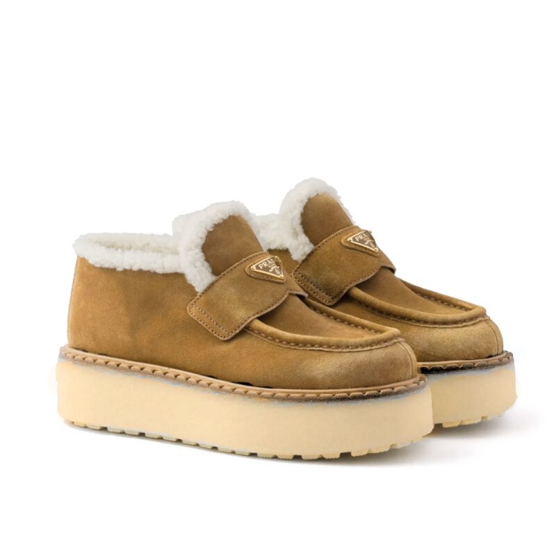 PRADA SUEDE LOAFERS CINNAMON 1D717N X0O F0401 F ZG50