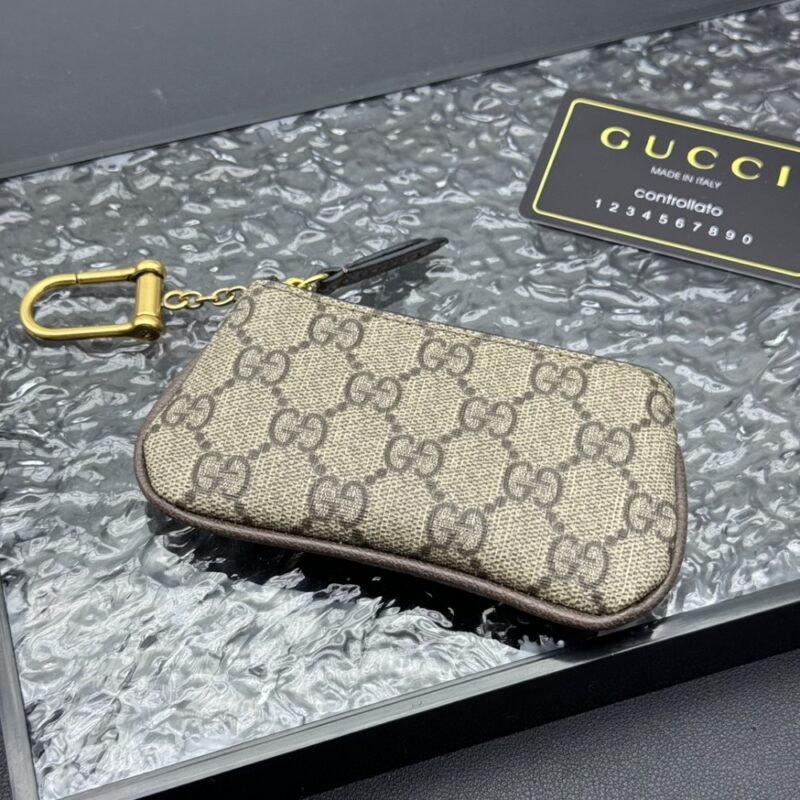 Alternative view of GUCCI GG SUPREME CANVAS WALLET OPHIDIA KEY CASE BEIGE AND EBONY 12CM