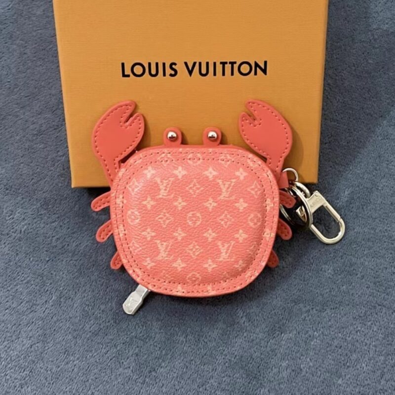 Alternative view of LOUIS VUITTON LV CRAB BAG CHARM LEATHER AND CANVAS ORANGE M01929