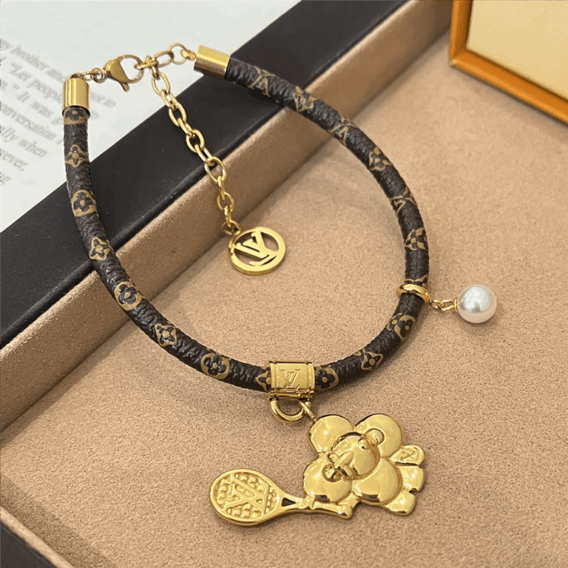 Alternative view of LOUIS VUITTON VIVIENNE ON THE COURT BRACELET MONOGRAM BROWN M8087Z