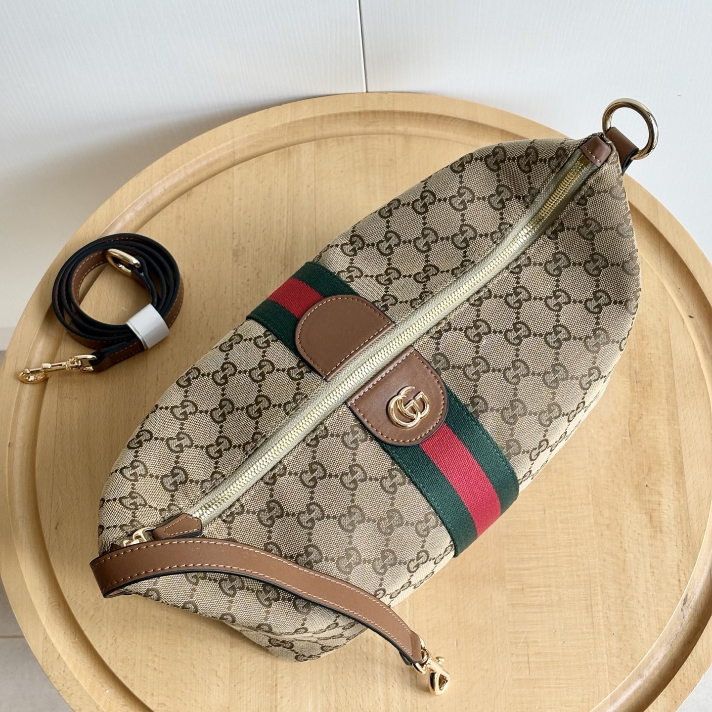 Gucci Vanity Medium Top Handle Bag Beige And Brown GG Canvas 27Cm 857799 FAFUF 9870 - Image 7