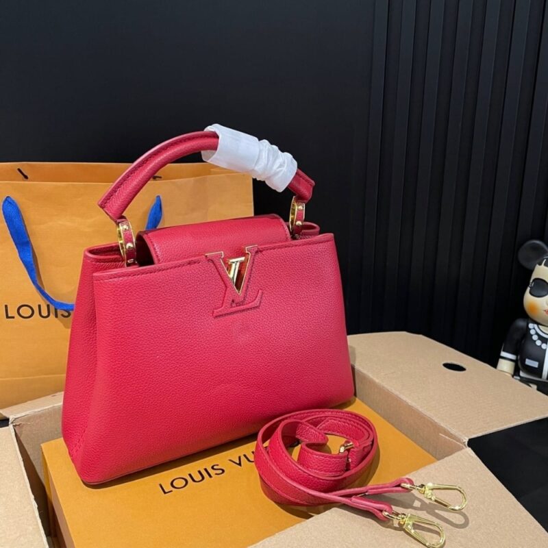 Alternative view of GIFT SET: LOUIS VUITTON CAPUCINES BAG SCARLET RED And FALL IN LOVE EARRINGS