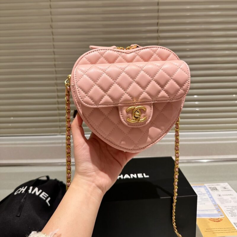Alternative view of CHANEL HEART BAG GOLD TONE METAL LIGHT PINK 16CM AS5764 B07958 U2360