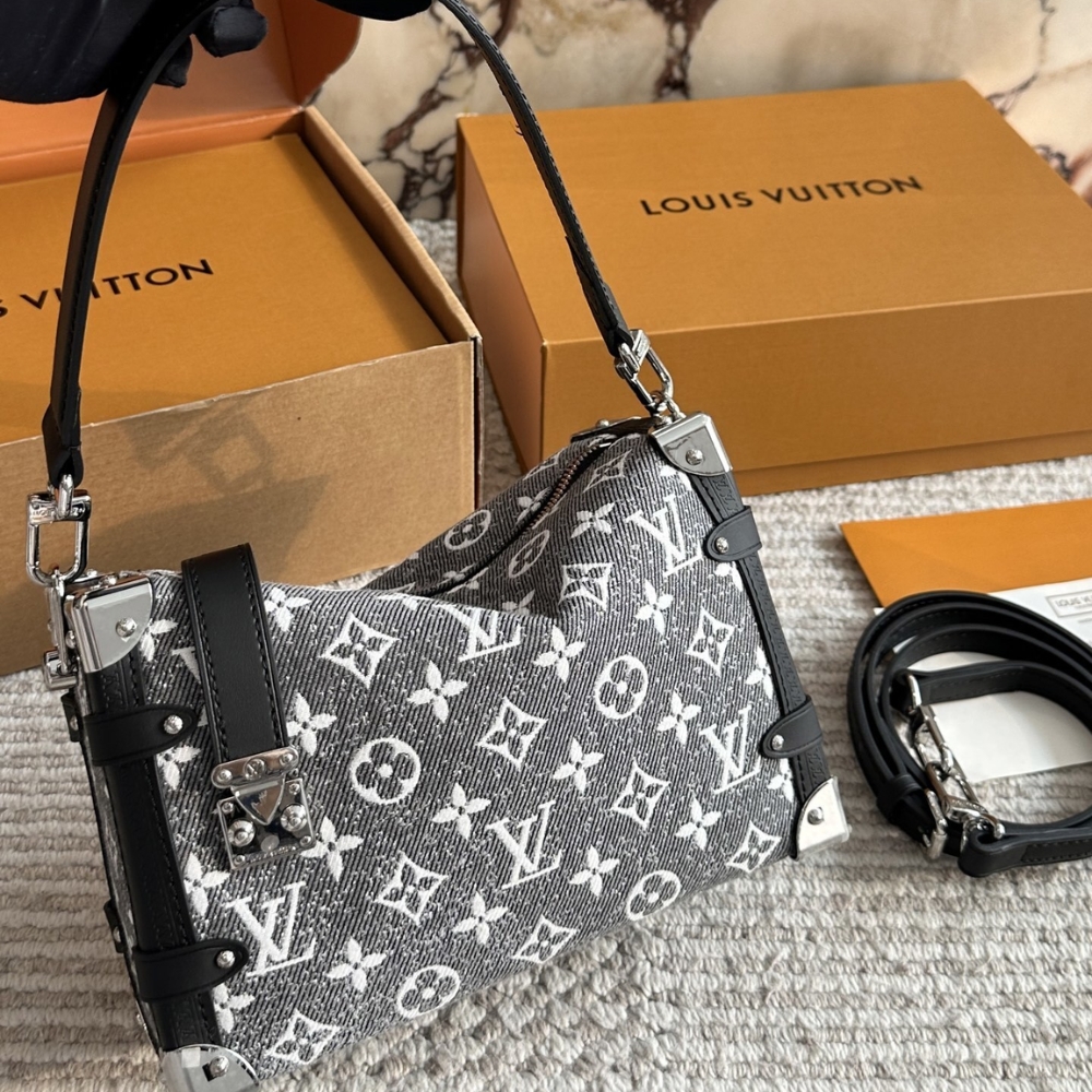 Louis Vuitton MM Side Trunk Bag Denim Gray 23Cm M21460 - Image 2