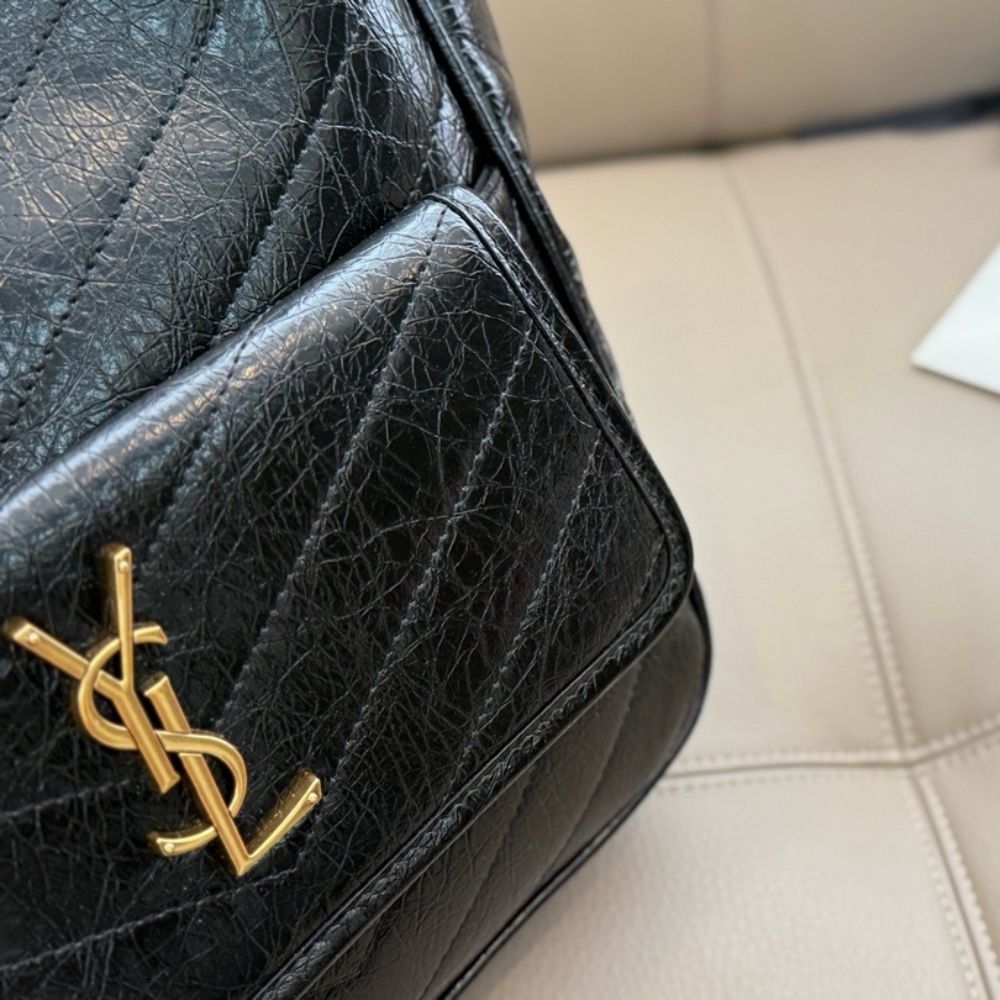 Saint Laurent Niki Small Shopping In Vintage Black Leather 30Cm 8622950EN071000 - Image 7