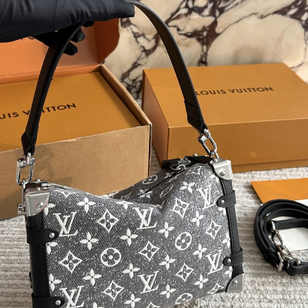 Louis Vuitton MM Side Trunk Bag Denim Gray 23Cm M21460 - Image 4