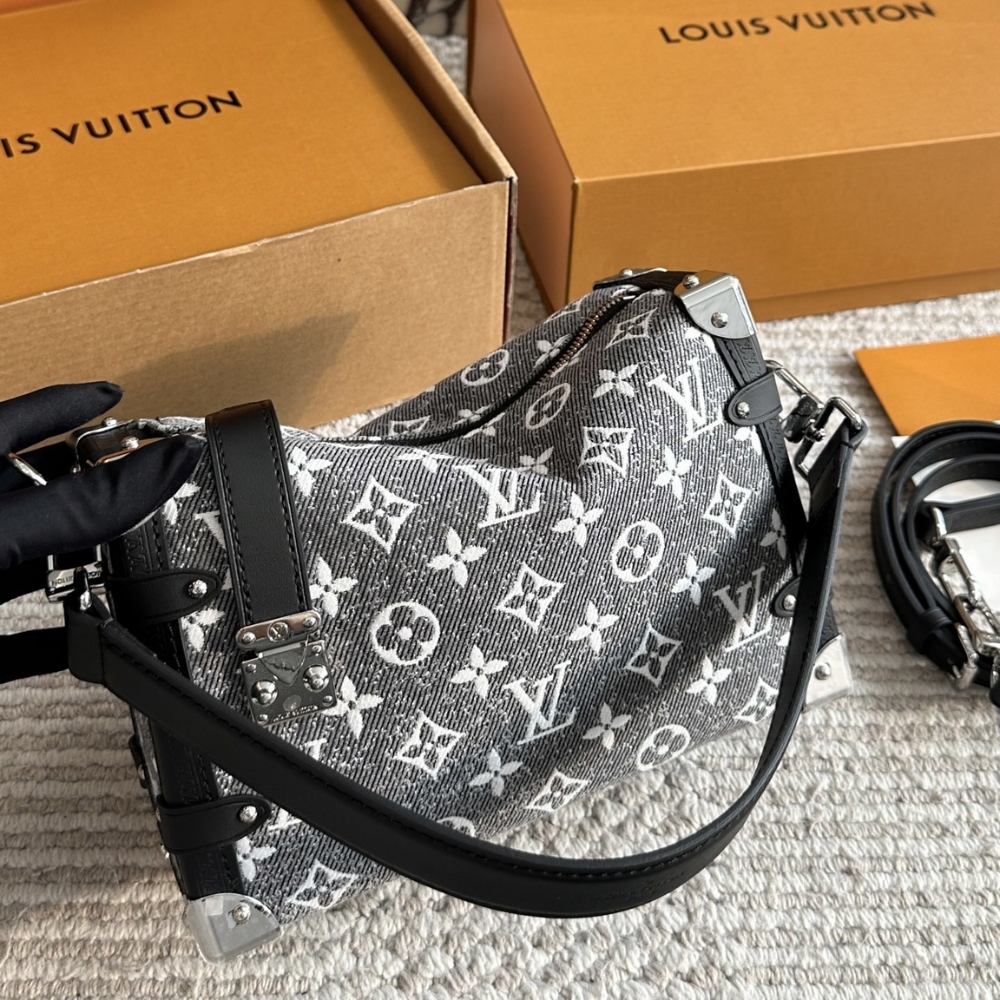 Louis Vuitton MM Side Trunk Bag Denim Gray 23Cm M21460 - Image 5