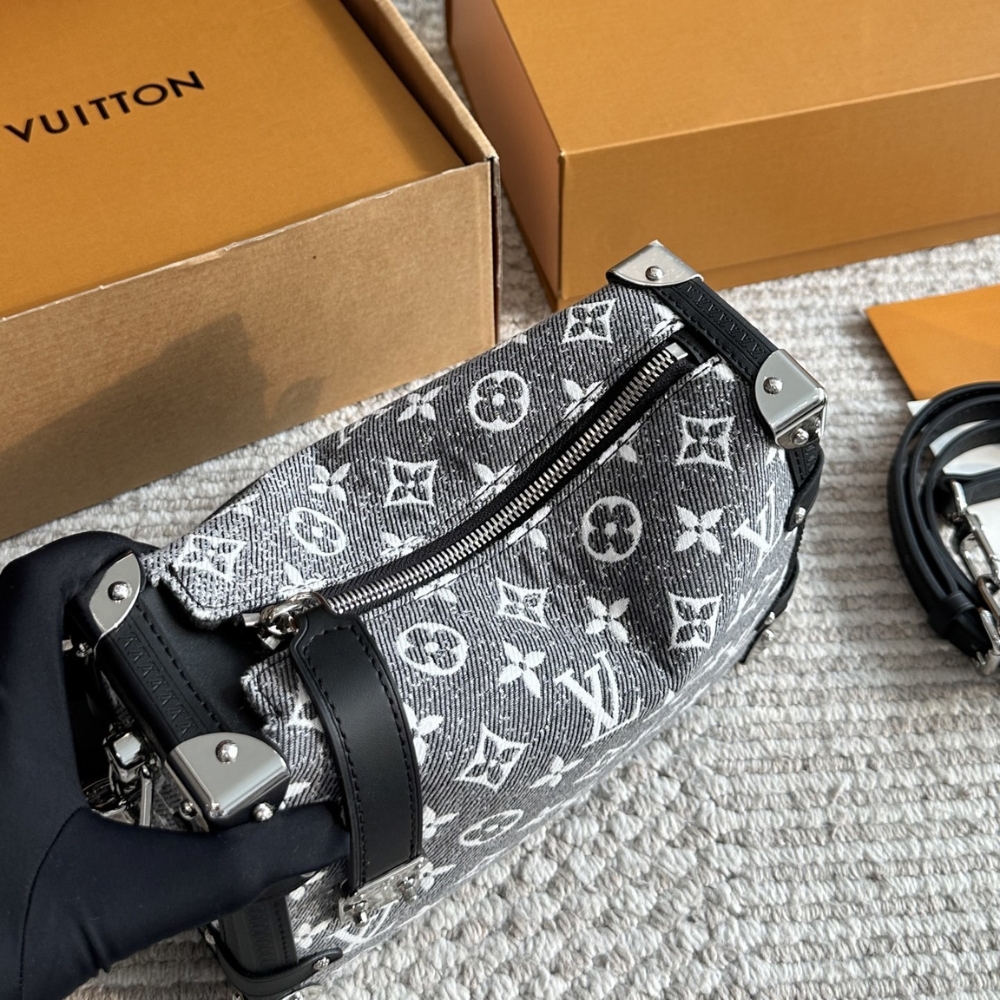 Louis Vuitton MM Side Trunk Bag Denim Gray 23Cm M21460 - Image 8