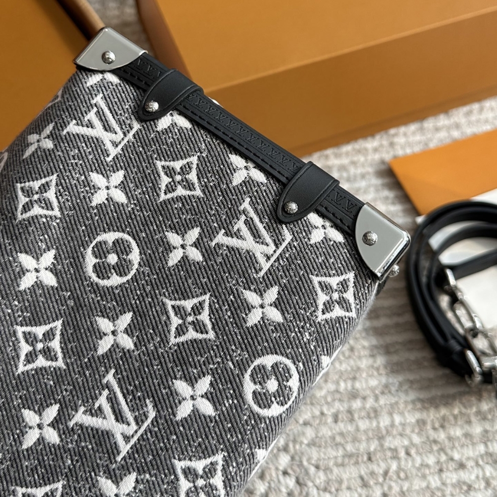Louis Vuitton MM Side Trunk Bag Denim Gray 23Cm M21460 - Image 9