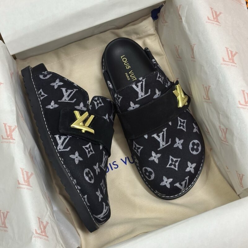 Alternative view of LOUIS VUITTON LV COSY FLAT COMFORT CLOG BLACK 1AIDOU