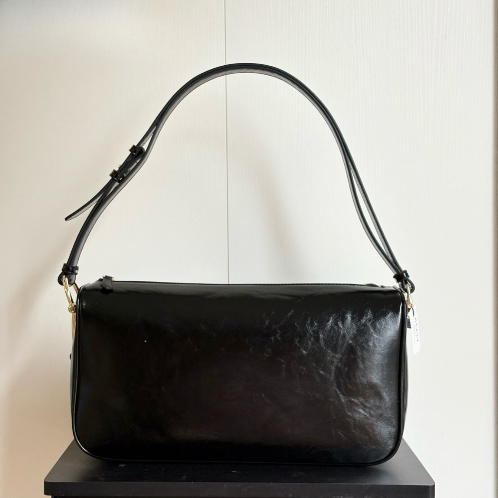 Gucci Half Horsebit Large Shoulder Bag Black Leather 38Cm - Image 2