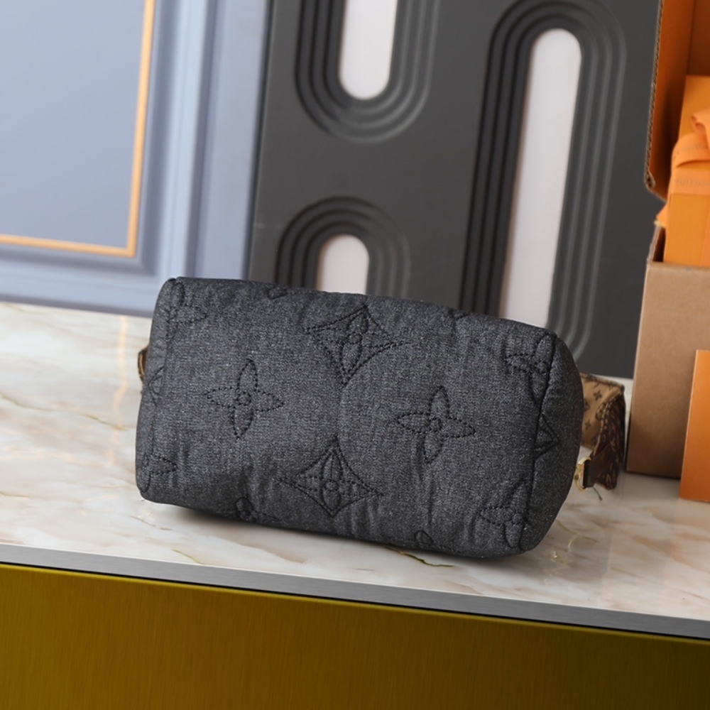 LOUIS VUITTON SPEEDY BANDOULIERE 25 BLACK JEANS 25CM M26956 - Image 5