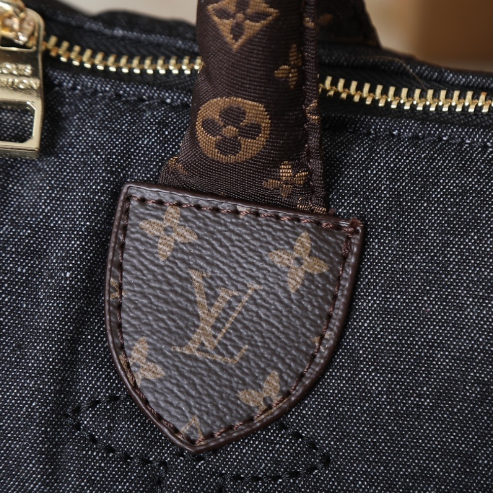 LOUIS VUITTON SPEEDY BANDOULIERE 25 BLACK JEANS 25CM M26956 - Image 6