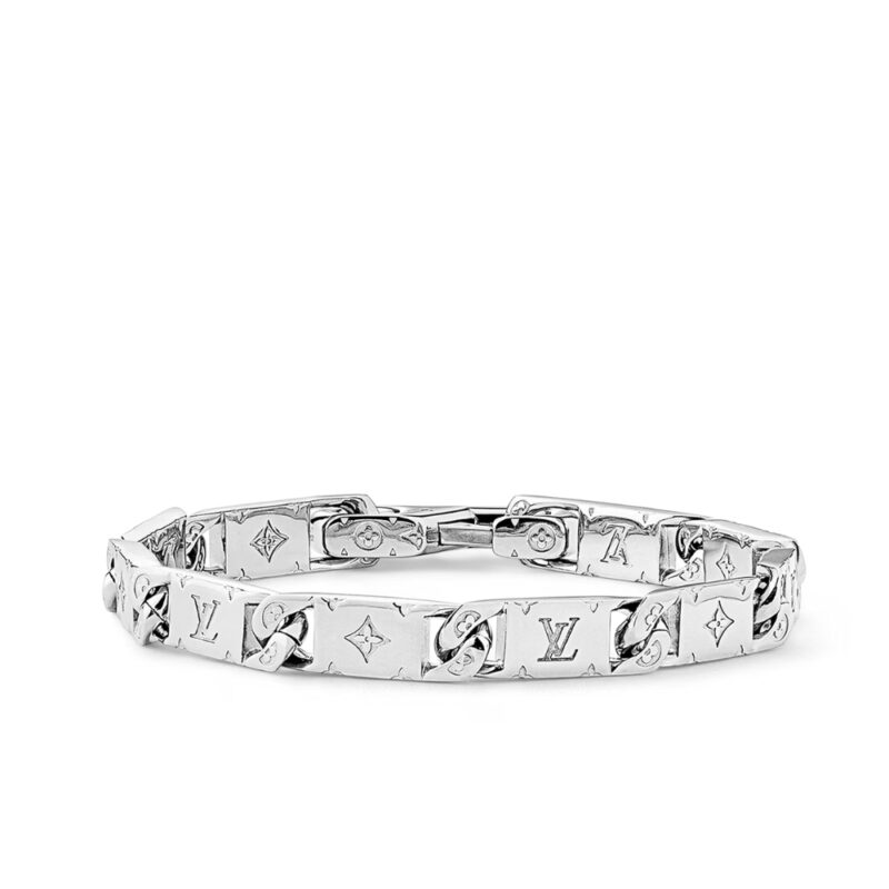 LOUIS VUITTON MONOGRAM TIED UP BRACELET SILVER M0921M