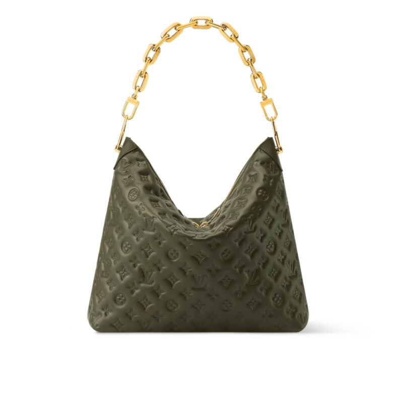 LOUIS VUITTON COUSSIN HOBO MM DARK KHAKI 38CM M15228