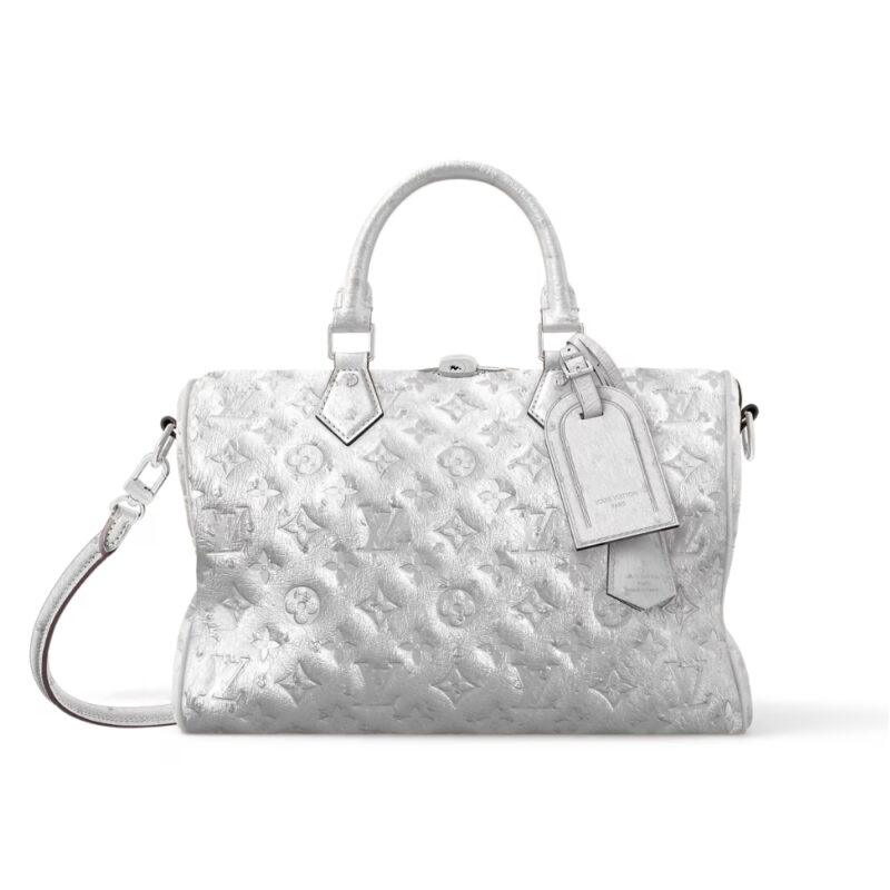 LOUIS VUITTON SPEEDY SOFT BANDOULIÈRE 30 MONOGRAM SILVER 30CM N89437