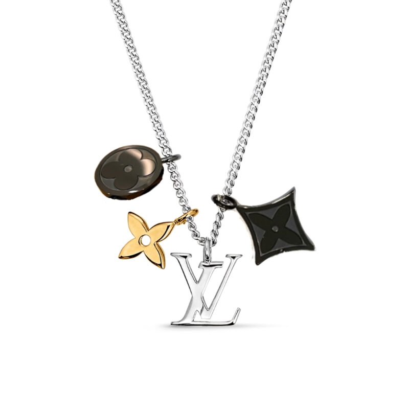 LOUIS VUITTON LV INSTINCT NECKLACE SILVER M00521