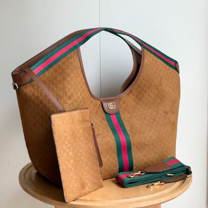 Alternative view of [SUPER VIP 1:1] GUCCI GIGLIO LARGE TOTE BAG BROWN 60CM 853971 CAAB8 2147