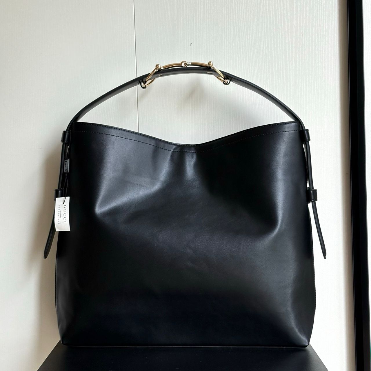 GUCCI BEATRIX LARGE TOTE BAG BLACK LEATHER 40CM β850546 AAFK4 1000 - Image 8