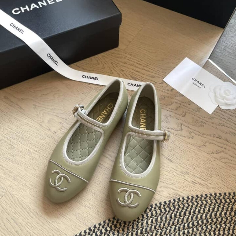 Alternative view of Chanel Mary Jane Ballet Flat Dark Green