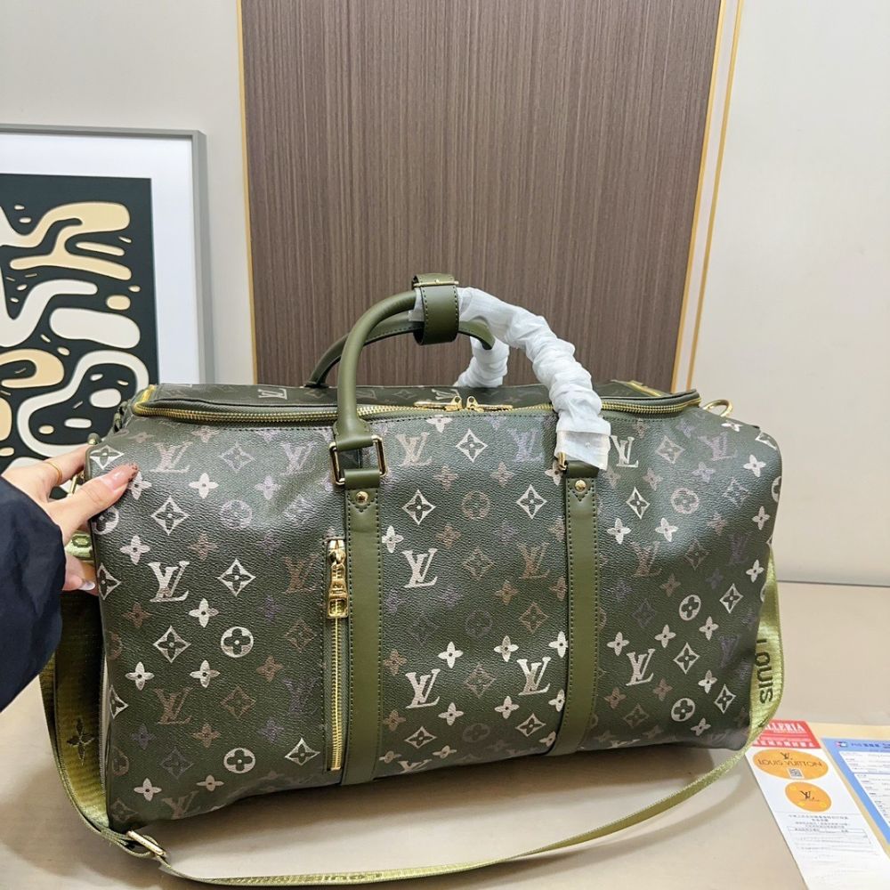 Louis Vuitton Keepall Backpack 50Cm Khaki Green M26964 - Image 4