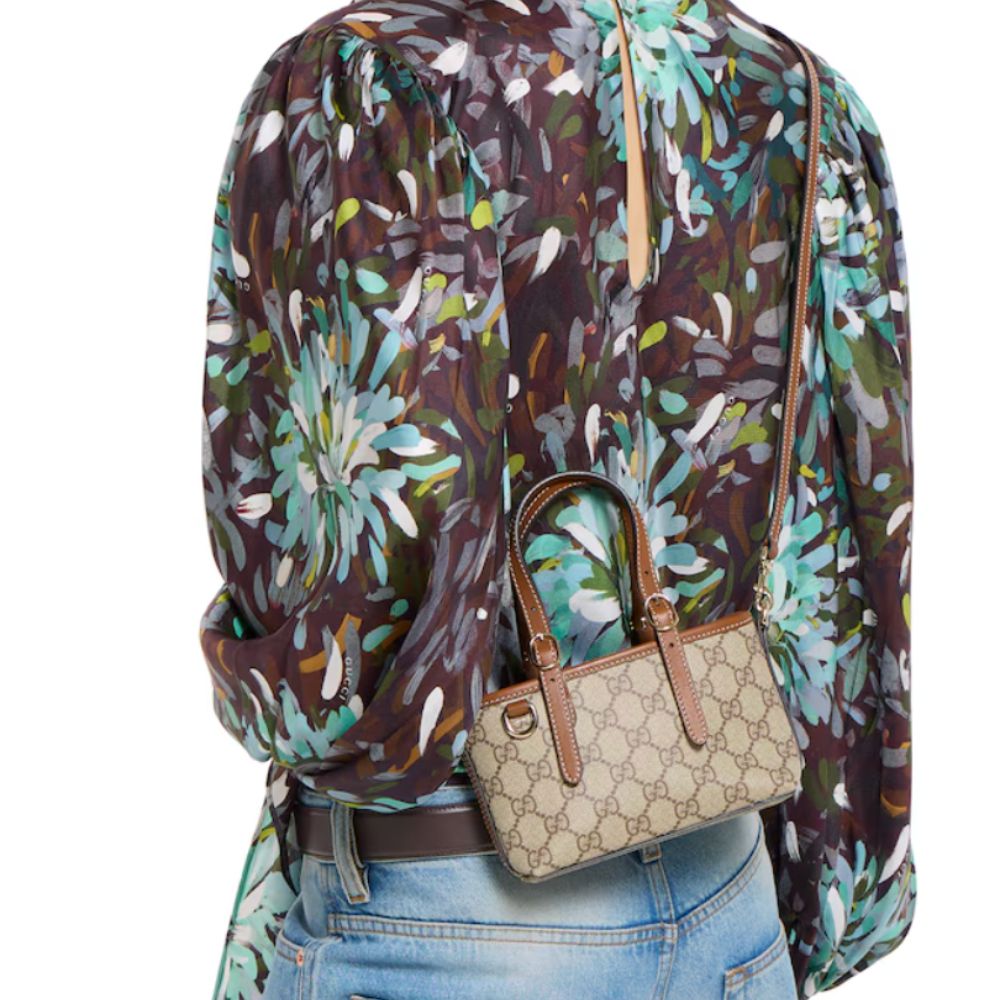 Gucci GG Emblem Mini Bag Beige and Brown GG Fabric 20Cm 855491 FAEUC 9758 - Image 8