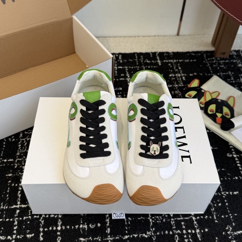 Loewe Ballet Runner 2.0 Grass Green And Dark Orang MBR2282X06 - Image 6