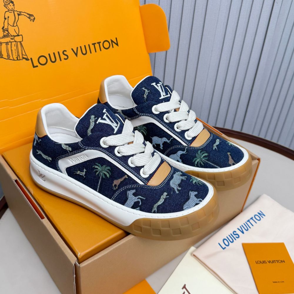 Louis Vuitton LV The Darjeeling Limited LV Tilted Sneaker Blue 1AJTLH - Image 3