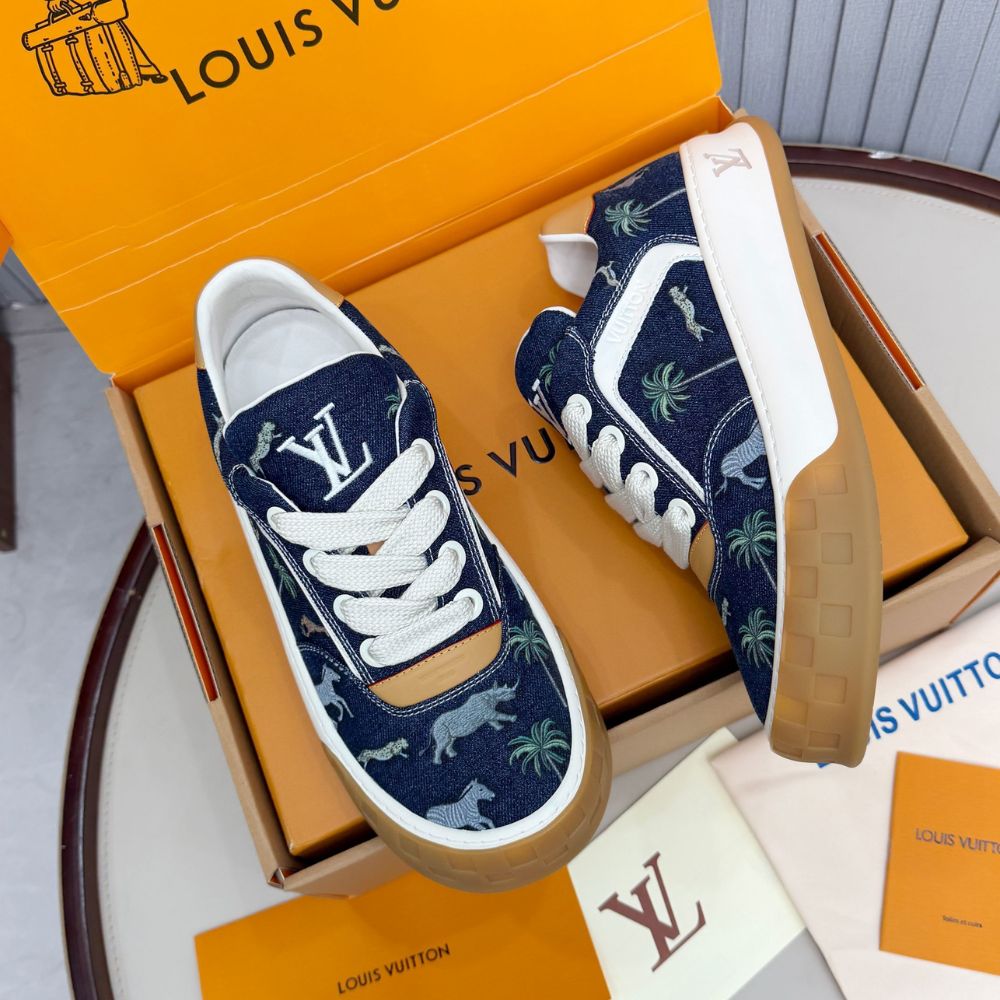 Louis Vuitton LV The Darjeeling Limited LV Tilted Sneaker Blue 1AJTLH - Image 4