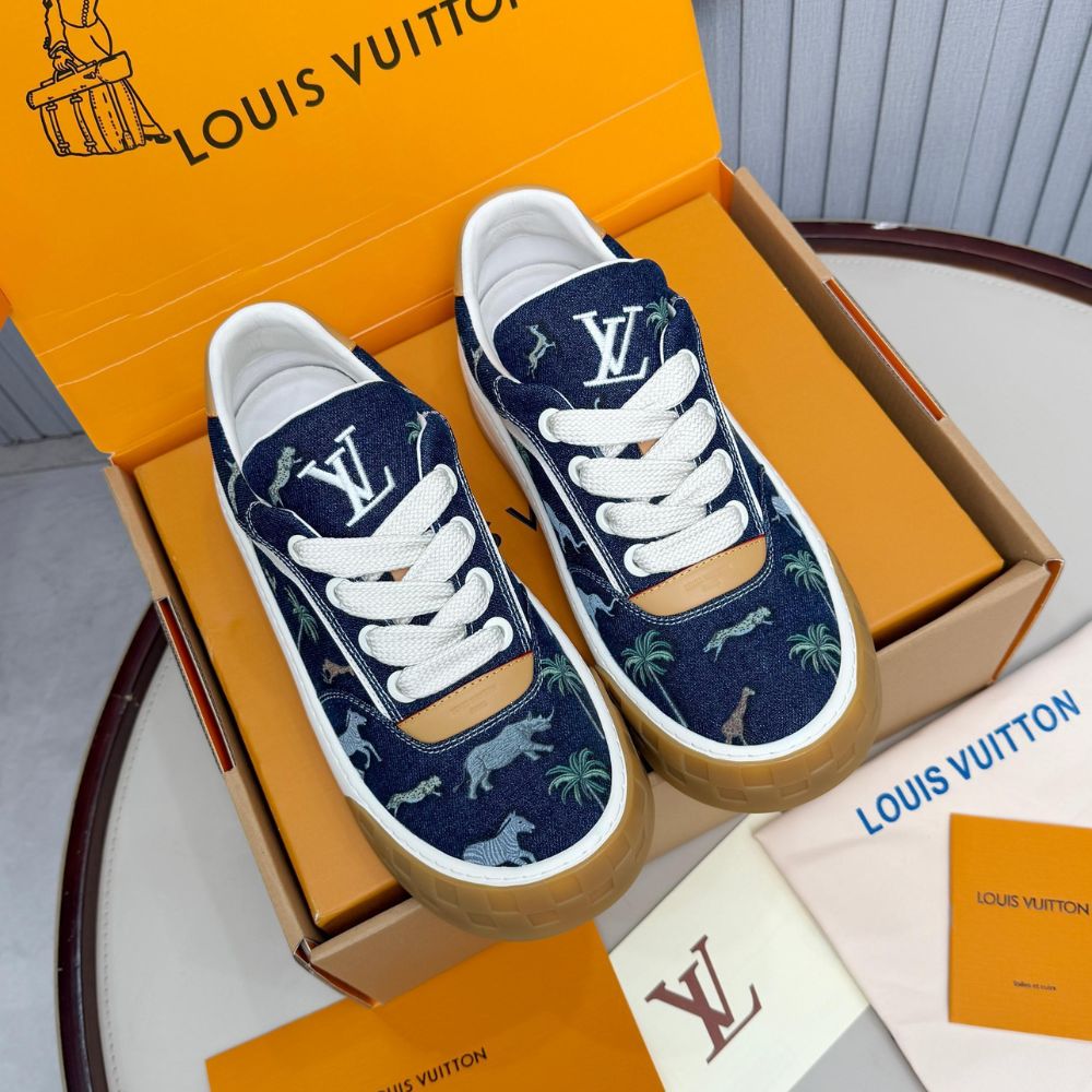 Louis Vuitton LV The Darjeeling Limited LV Tilted Sneaker Blue 1AJTLH - Image 5