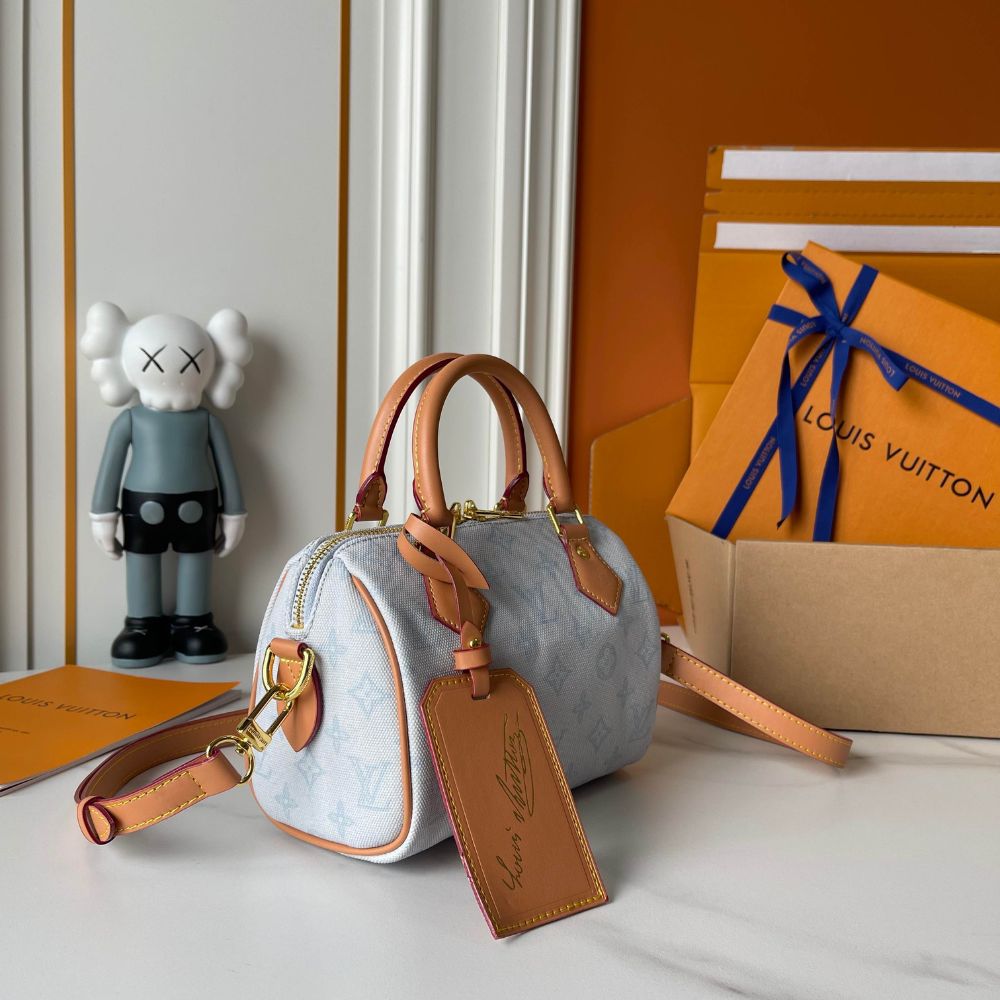 Louis Vuitton Speedy Bleu Courrier 20Cm - Image 9