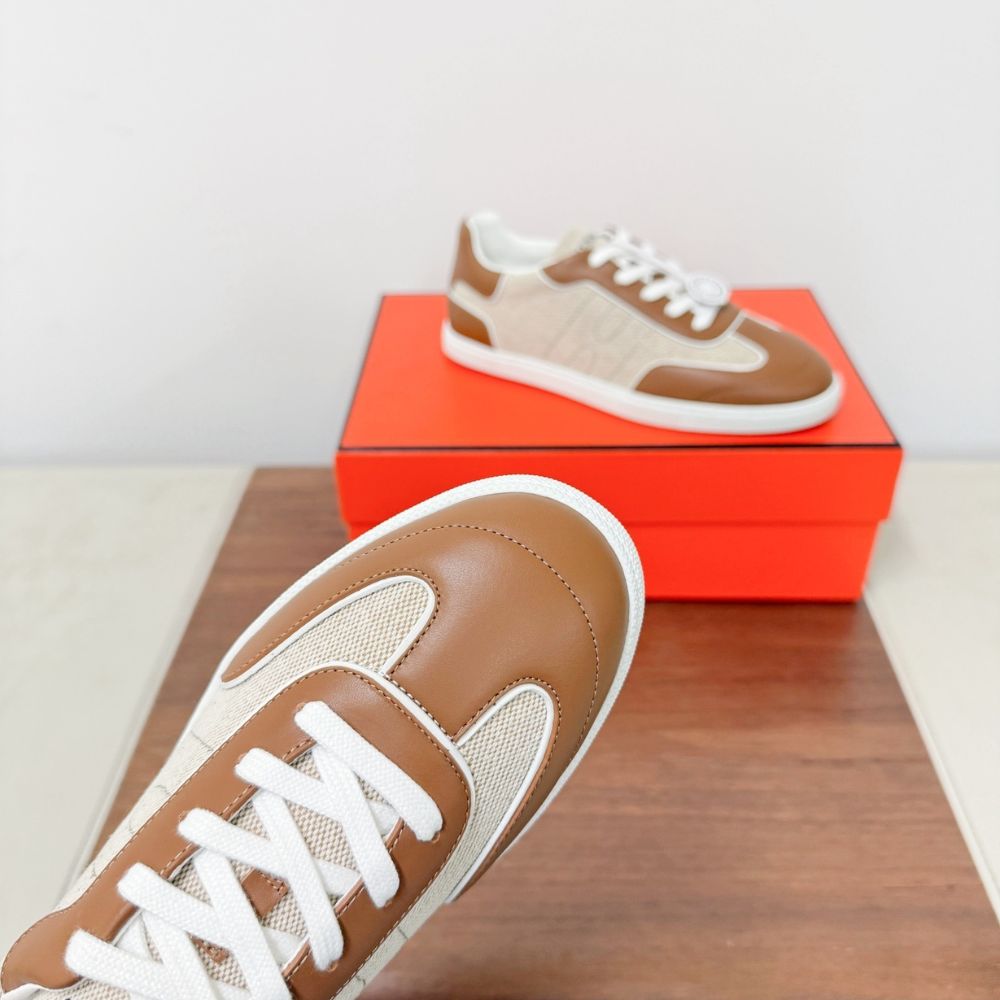 Hermes Match Sneaker Multicolore Noisette H261002Z A3340 - Image 3